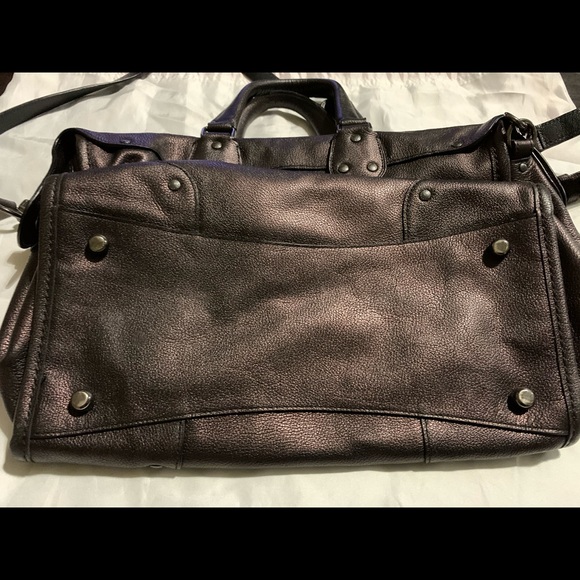 Coach Rhyder bronze Metallic Leather satchel purse - Picture 4 of 8